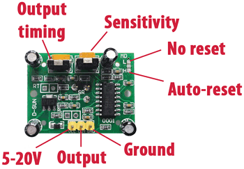 HC-SR501 - PIR Motion Detector - Sensor Module - DataSheetGo.com