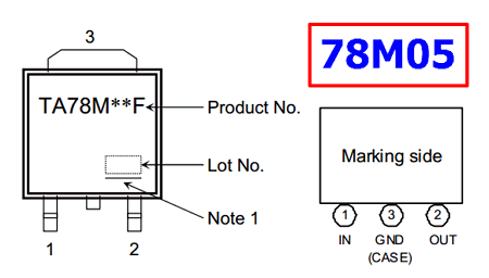 78M05 Spannungsregler linear 5V 500mA 0,5A DPAK SMD 7805 