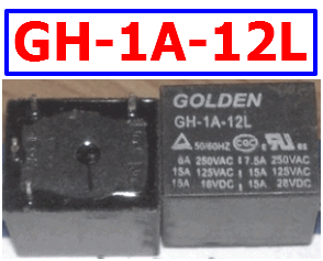 GH-1A-12L Datasheet - 1 Pole, 12V Relay - Golden Tech