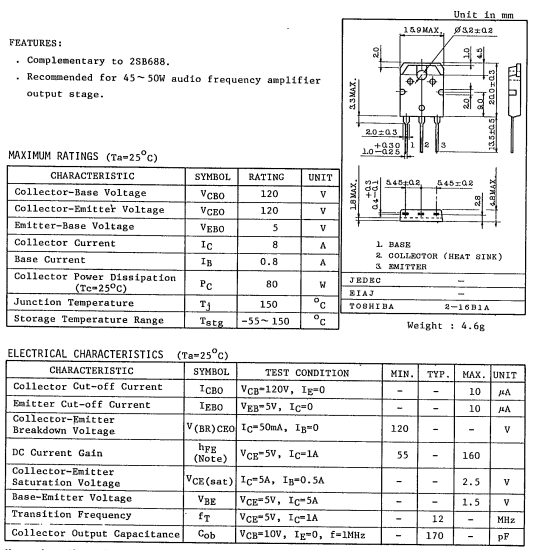 Transistor Substitution Chart