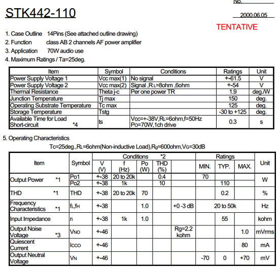 STK792-110 circuit intégré Hybride-Case STK792-110 marque Sanyo Semiconduct