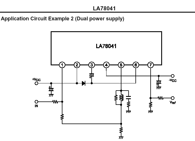 LA78141-E Application Circuit Example