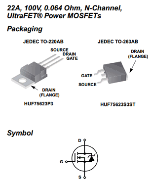 HUF75623S3 Datasheet