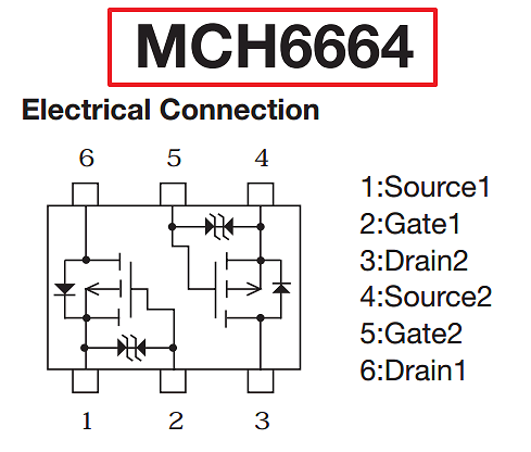 MCH6664 datasheet pinout
