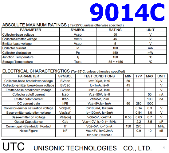 9014C datasheet pdf