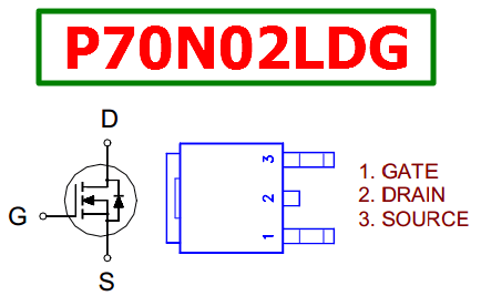 P70N02LDG datasheet pinout