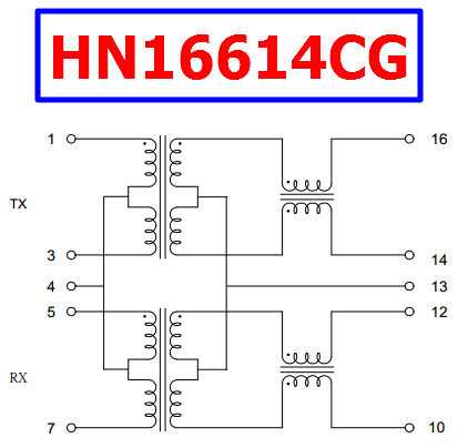 HN16614CG datasheet pinout
