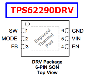 TPS62290DRV datasheet pinout