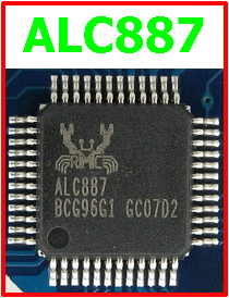 ALC887 audio codec realtek