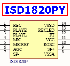 ISD1820PY datasheet pinout