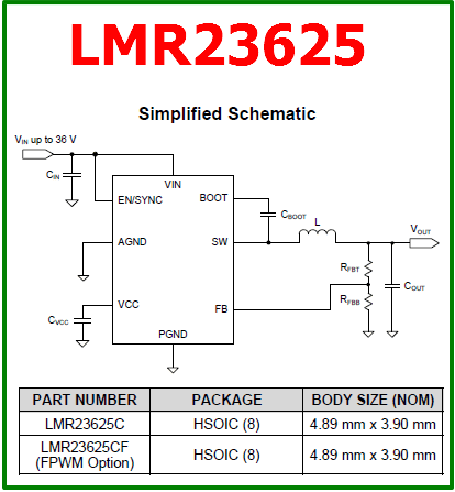 LMR23625 Step-Down Converter