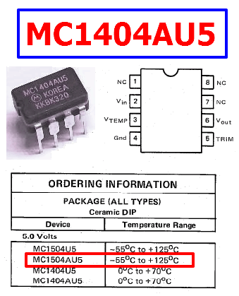 MC1404AU5 datasheet pinout