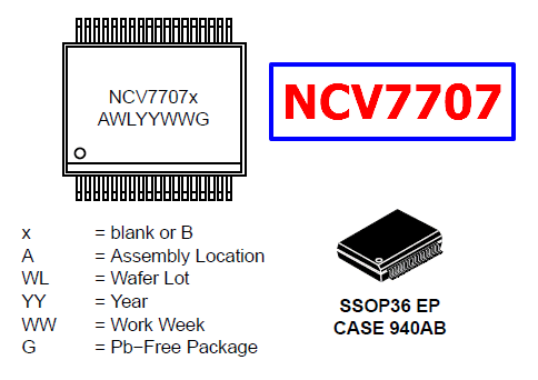 NCV7707 Door-Module Driver