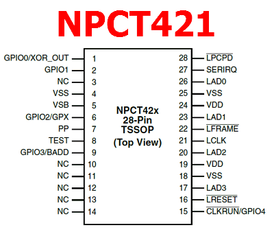 Nuvoton NPCT421 datasheet pinout