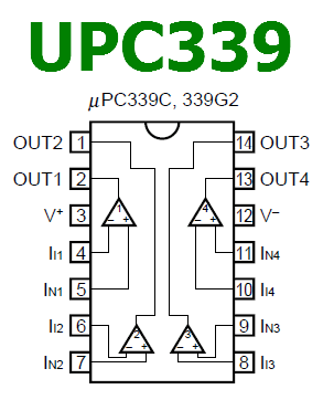 UPC339 datasheet pinout