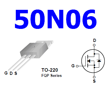 50N06 Datasheet PDF - 60V, 50A, N-Ch, MOSFET (Transistor)