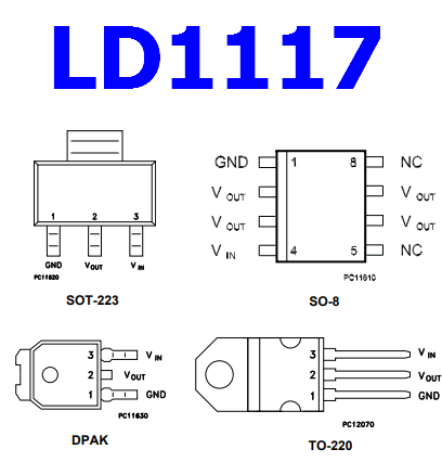 LD1117 datasheet pinout