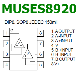 MUSES8920 datasheet pinout