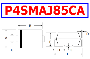 P4SMAJ85CA datasheet pdf