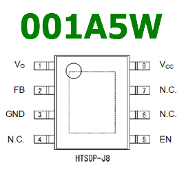001A5W pinout regulator