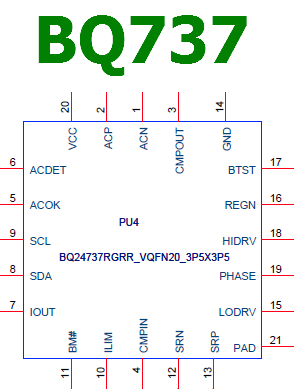 BQ737 Datasheet PDF - Battery SMBus Charge Controller