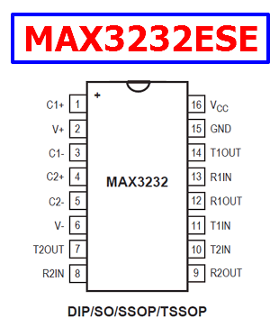 MAX3232ESE pinout
