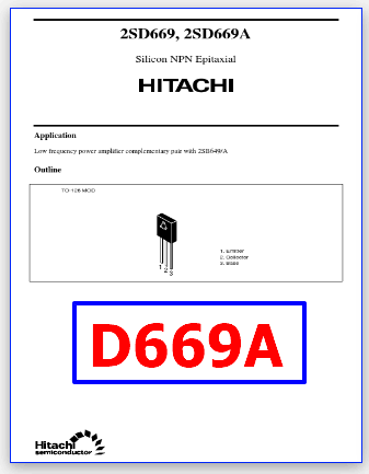 D669A pdf transistor npn
