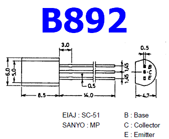 B892 pinout 2SB892