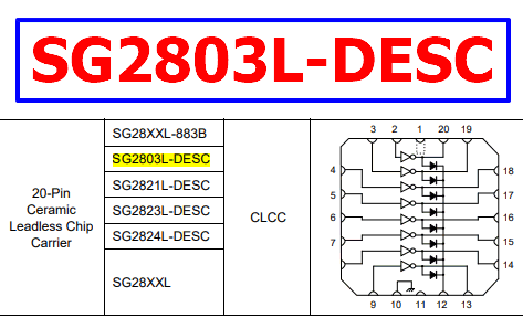 SG2803L-DESC pinout datasheet