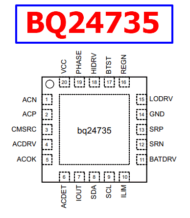 BQ24735 PDF - Battery SMBus Charge Controller ( Datasheet )