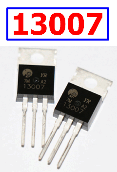 13007 Transistor - 700V, 8A, NPN, MJE13007 ( PDF )