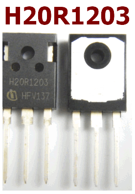 H20R1203 PDF - 1200V, 20A, IGBT, Transistor