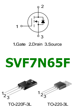 SVF7N65F transistor pinout