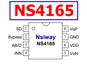 NS4165 Datasheet - Audio Power Amplifier (SOP8)