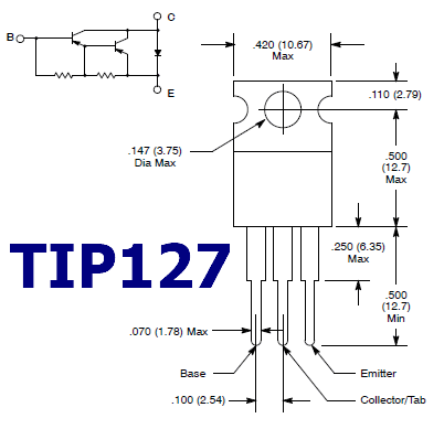 TIP127 transistor pinout