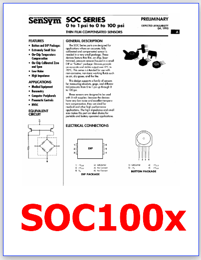 SOC100x pinout sensor
