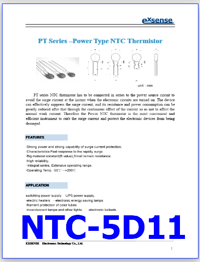 NTC-5D11 thermistor