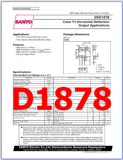 D1878 pdf pinout