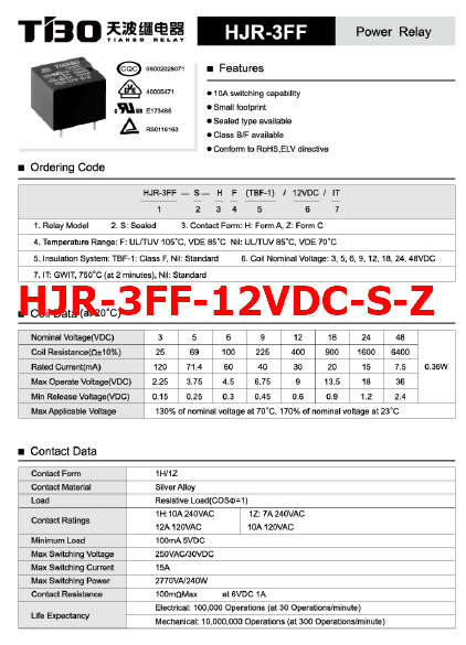 HJR-3FF-12VDC-S-Z pdf relay