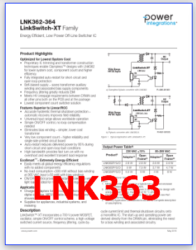 LNK363 pinout datasheet