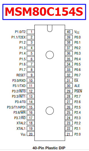 MSM80C154S datasheet pinout