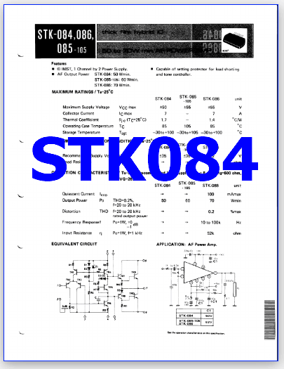 STK084 pdf pinout
