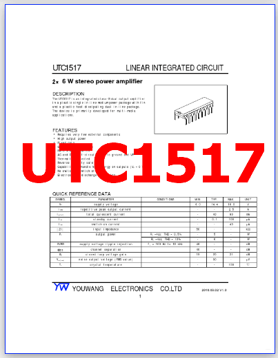 UTC1517 pdf amplifier
