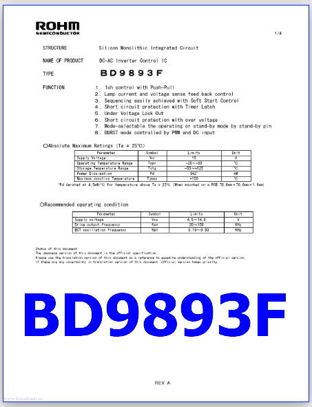 BD9893F datasheet