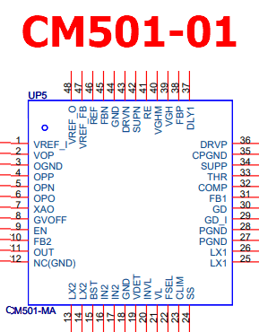 CM501-01 pinout datasheet
