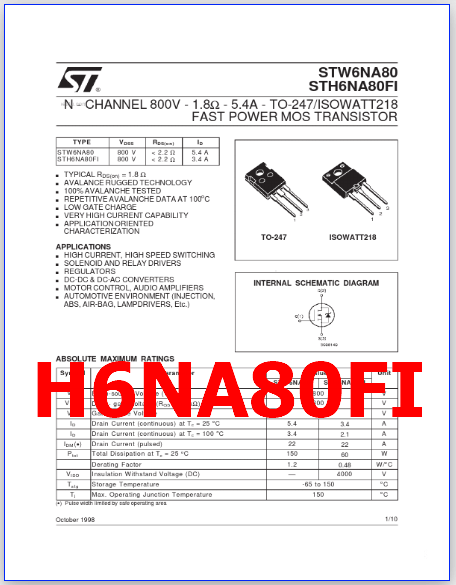 H6NA80FI pdf pinout