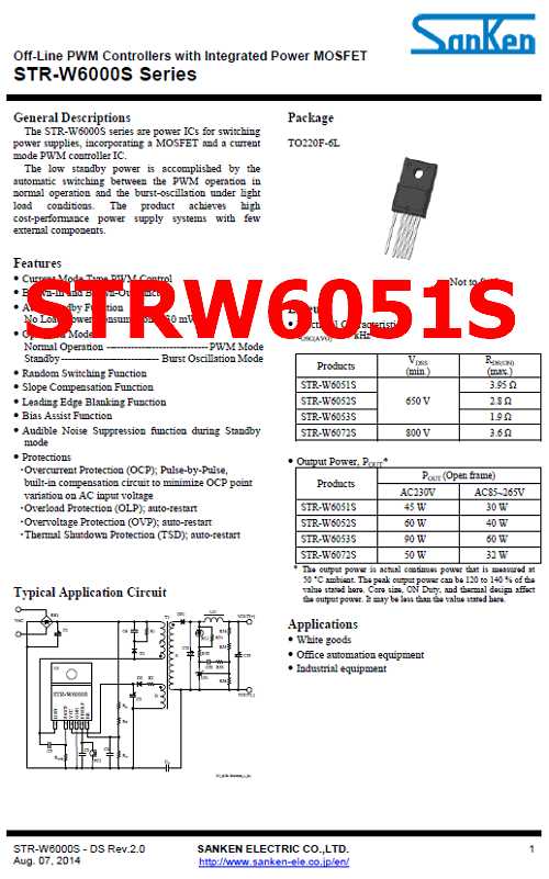 STRW6051S pdf datasheet