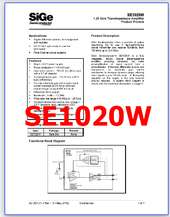 SE1020W PDF