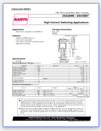 A2098 PDF transistor