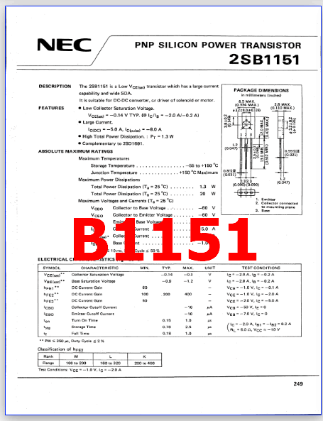 PDF B1151 Components